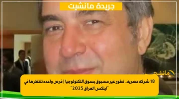 18 شركة مصرية.. تطور غير مسبوق بسوق التكنولوجيا فرص واعدة تنتظرها في آيتكس العراق 2025 1